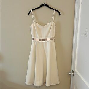 White Spaghetti-Strap A-Line Dress